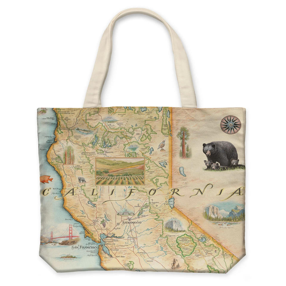 A California tote bag by Xplorer Maps