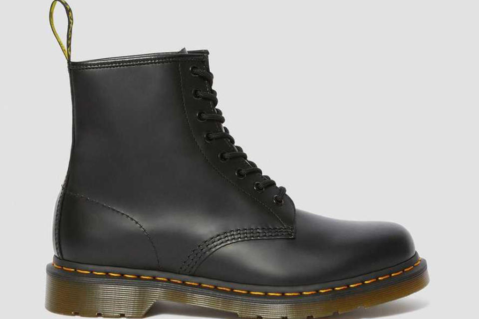 dr. martens, black boot, 1406 boot