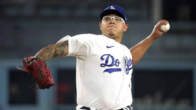 Los Angeles Dodgers starting pitcher Julio Urias.