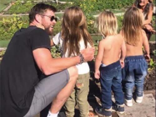 The actor is a doting dad of three. Source: Instagram