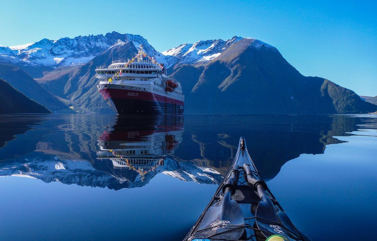 MS Nordlys is one of the Hurtigruten ships that will be upgraded to a biogas-LNG-battery hybrids - Tomasz Furmanek