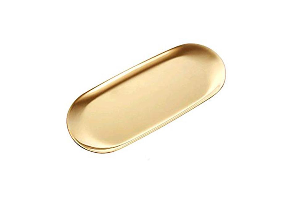Boweiwj gold stainless steel tray