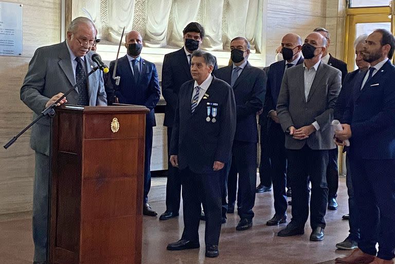 Acto en homenaje a las Malvinas en los tribunales de Comodoro Py