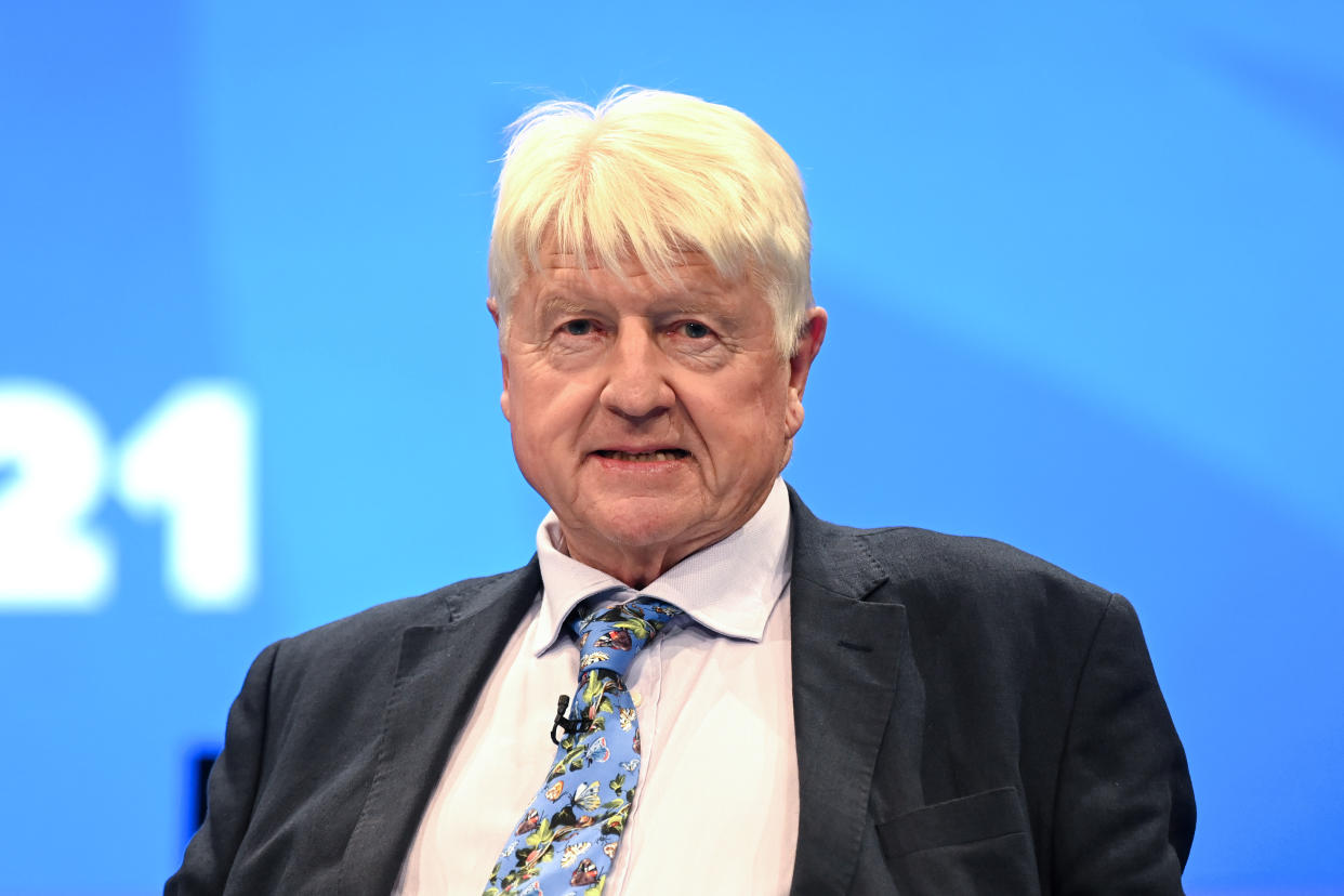 Stanley Johnson speaking at the Conservative Party Conference in Manchester. Picture date: Tuesday October 5, 2021. Photo credit should read: Matt Crossick/Empics