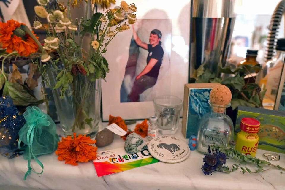 Image: A memorial dedicated to Daniel Aston (NBC News)