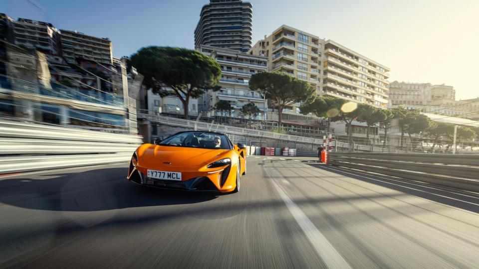 PHOTO: The McLaren Artura Spider has more power, more performance and even greater driver engagement than the coupe, according to the British marque. (McLaren)