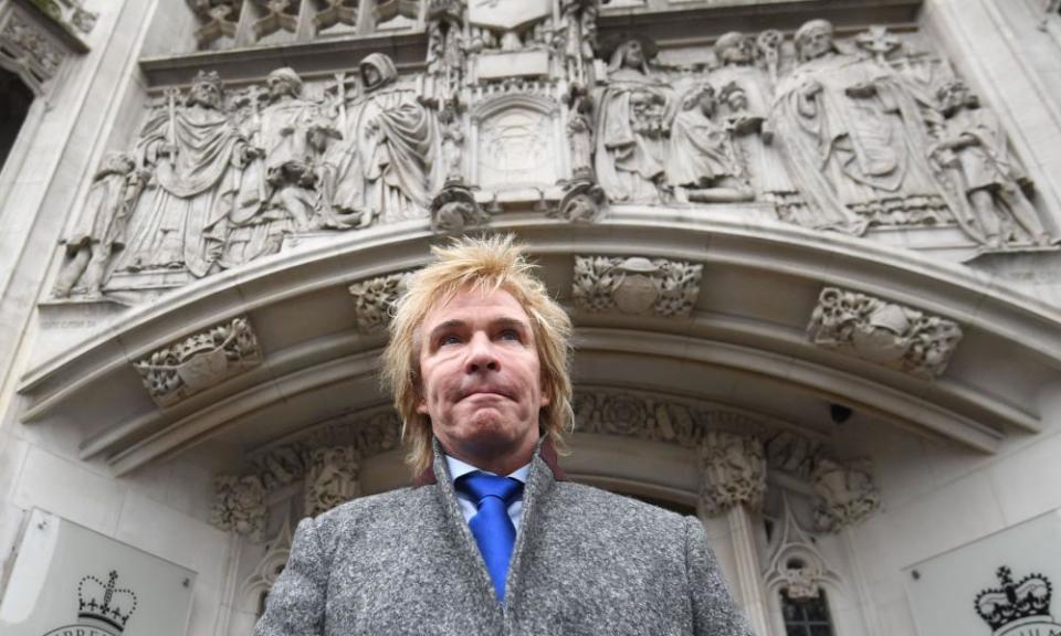 Pimlico Plumbers’ chief executive, Charlie Mullins, outside the supreme court, in London