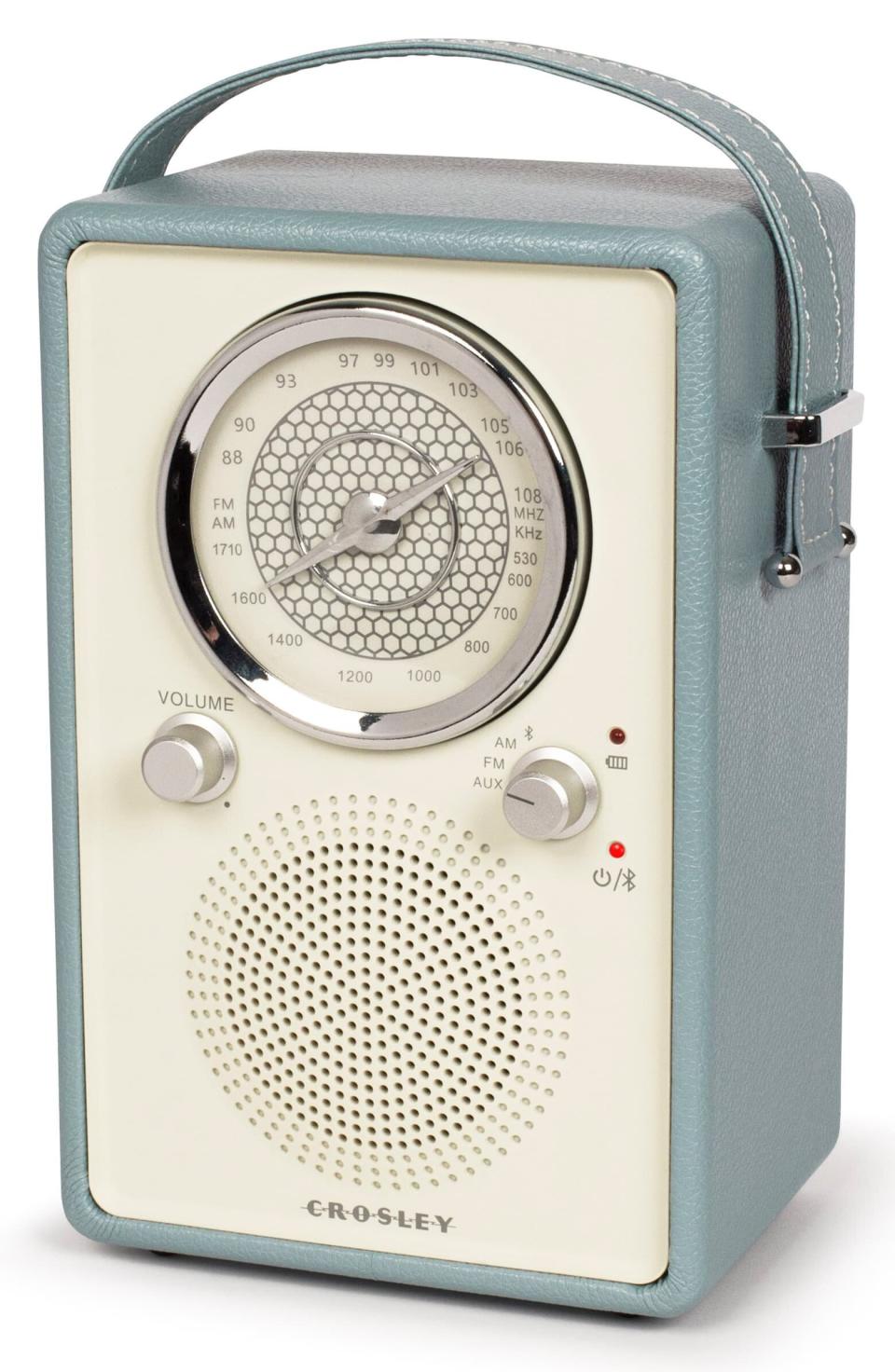 If you're obsessed with your Crosley record player, this handheld AM/FM radio is for you. <a href="https://yhoo.it/3eMQvPP" target="_blank" rel="noopener noreferrer">Find it for $70 at Nordstrom</a>. 