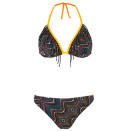 And if you’re off on your summer holiday you can hit the beach in style this season in this gorgeous Label Lab green tribal fringed bikini. <br><br> From £16-£32 <a href="http://www.houseoffraser.co.uk/null+Tribal+Print+Swimwear+Collection/TribalPrint_Black,default,pd.html" rel="nofollow noopener" target="_blank" data-ylk="slk:House of Fraser;elm:context_link;itc:0;sec:content-canvas" class="link ">House of Fraser</a>