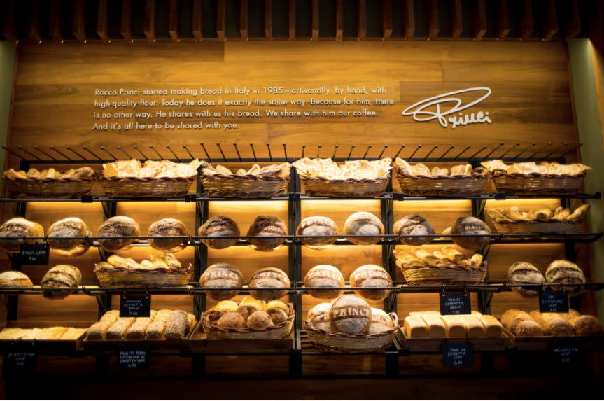The Princi name is <a href="https://news.starbucks.com/press-releases/starbucks-brings-italian-princi-bakery-to-seattle-roastery" target="_blank">known in Europe for fresh-baked breads</a>, according to Starbucks. (Photo: Starbucks)