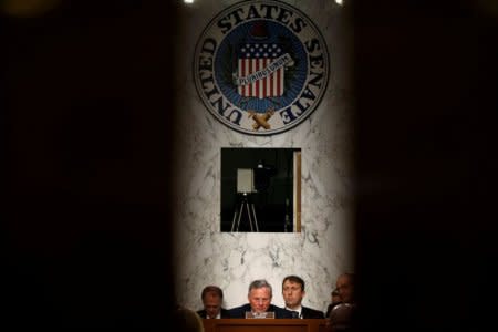 FILE PHOTO: Chairman of the Senate Intelligence Committee Richard Burr (R-NC) listens to testimonies during a hearing about Russian interference in U.S. elections in Washington, U.S., June 21, 2017.   REUTERS/Joshua Roberts/File Photo