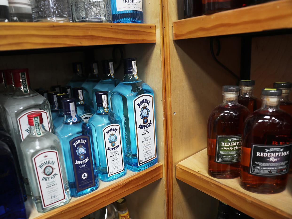 liquor store shelf