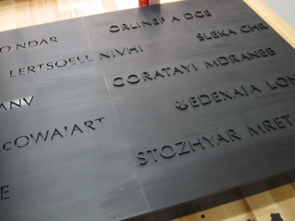 One of the ideas explored was the inclusion of insignias with some of the names as a way of acknowledging the sacrifice of first responders. This was seen as too honorific for some, and not sufficiently honorific by others. Handel Architects LLP