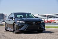 <p>The Camry TRD's unique 19-inch wheels are 3.1 pounds lighter and 0.5 inch wider than the XSE model's 19s.</p>