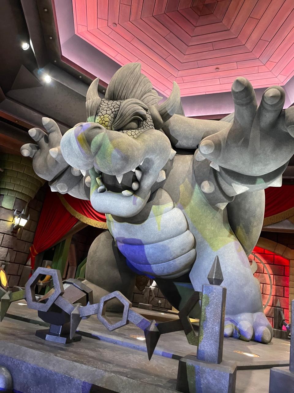 Stone Bowser statue