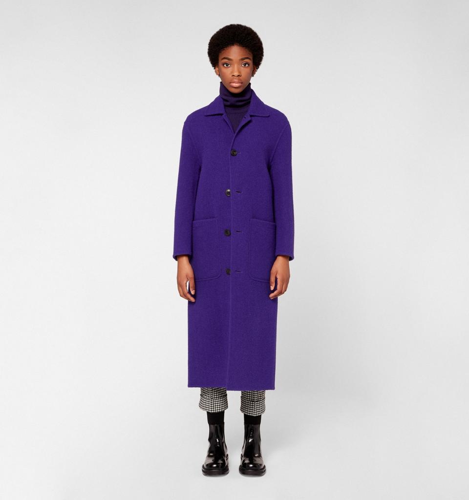 Inauguration Fashion 2021: AMI Paris long car coat in double face heavy wool, $540