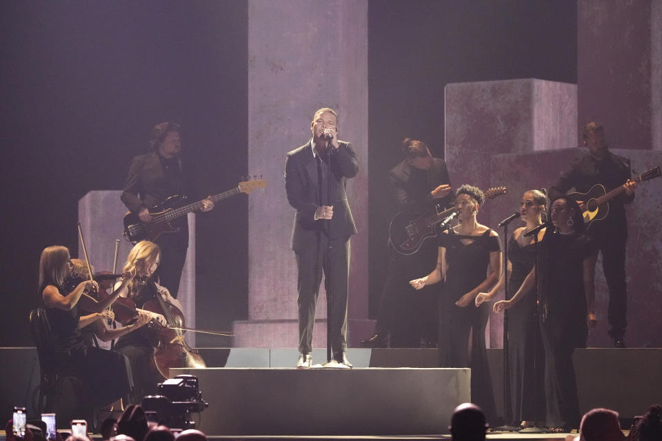 Kane Brown performs "Georgia on My Mind during the 59th annual Academy of Country Music Awards on Thursday, May 16, 2024, at the Ford Center in Frisco, Texas. (AP Photo/Chris Pizzello)