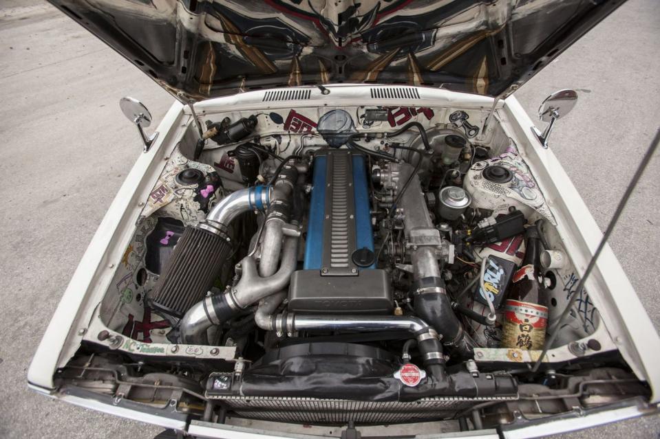 <p>This engine-swapped Toyota Corona Wagon keeps things in the family, but it's still a wild car. Its engine comes from a JDM Toyota Supra, makes 400 horsepower, and revs to 8000 rpm. <a href="https://www.roadandtrack.com/car-culture/classic-cars/news/a25315/i-survived-a-400-horsepower-toyota-corona-wagon/" rel="nofollow noopener" target="_blank" data-ylk="slk:When we drove it;elm:context_link;itc:0;sec:content-canvas" class="link ">When we drove it</a>, we barely survived to tell the story.</p>