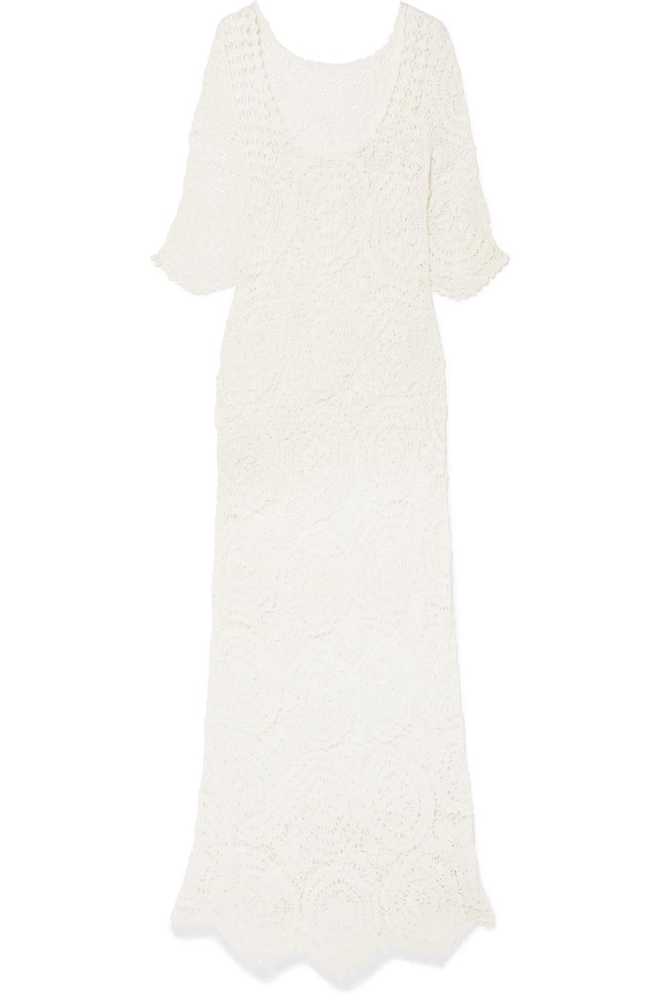 LoveShackFancy crocheted-lace maxi dress (£530)