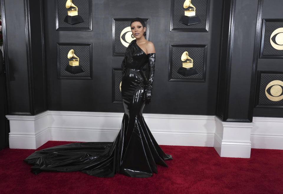 Doja Cat arrives at the 65th annual Grammy Awards on Sunday, Feb. 5, 2023, in Los Angeles. (Photo by Jordan Strauss/Invision/AP)