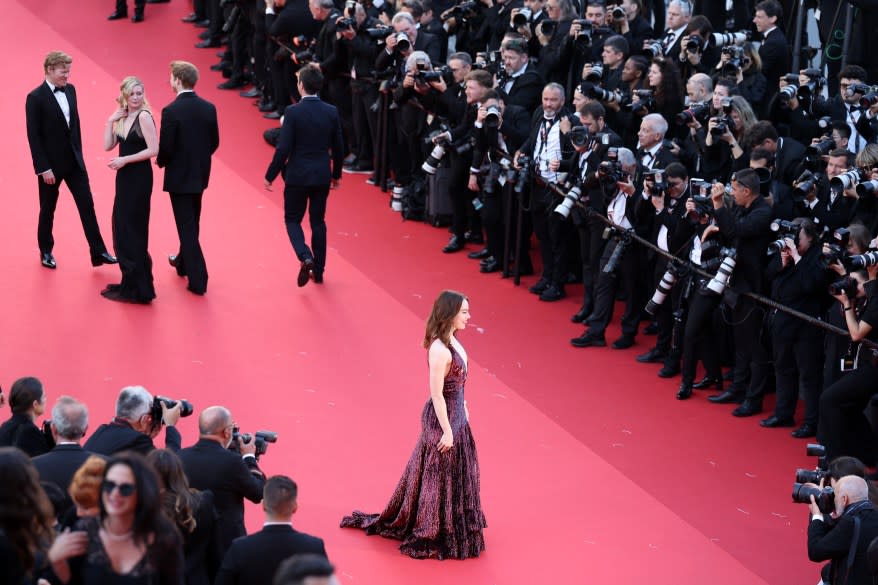 US actress Emma Stone arrives for the screening of the film 