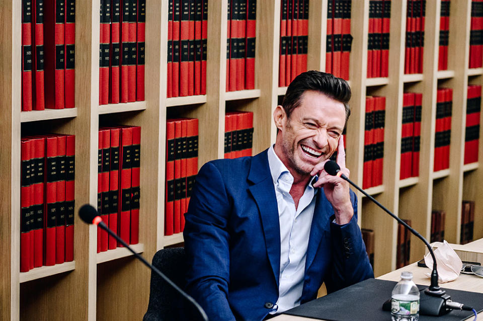 Hugh Jackman at the THR Tony Nominees Roundtable. - Credit: Photographed by Nina Westervelt