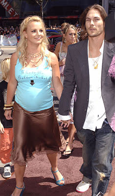 Britney Spears and Kevin Federline at the LA premiere of Warner Bros. Pictures' Charlie and the Chocolate Factory