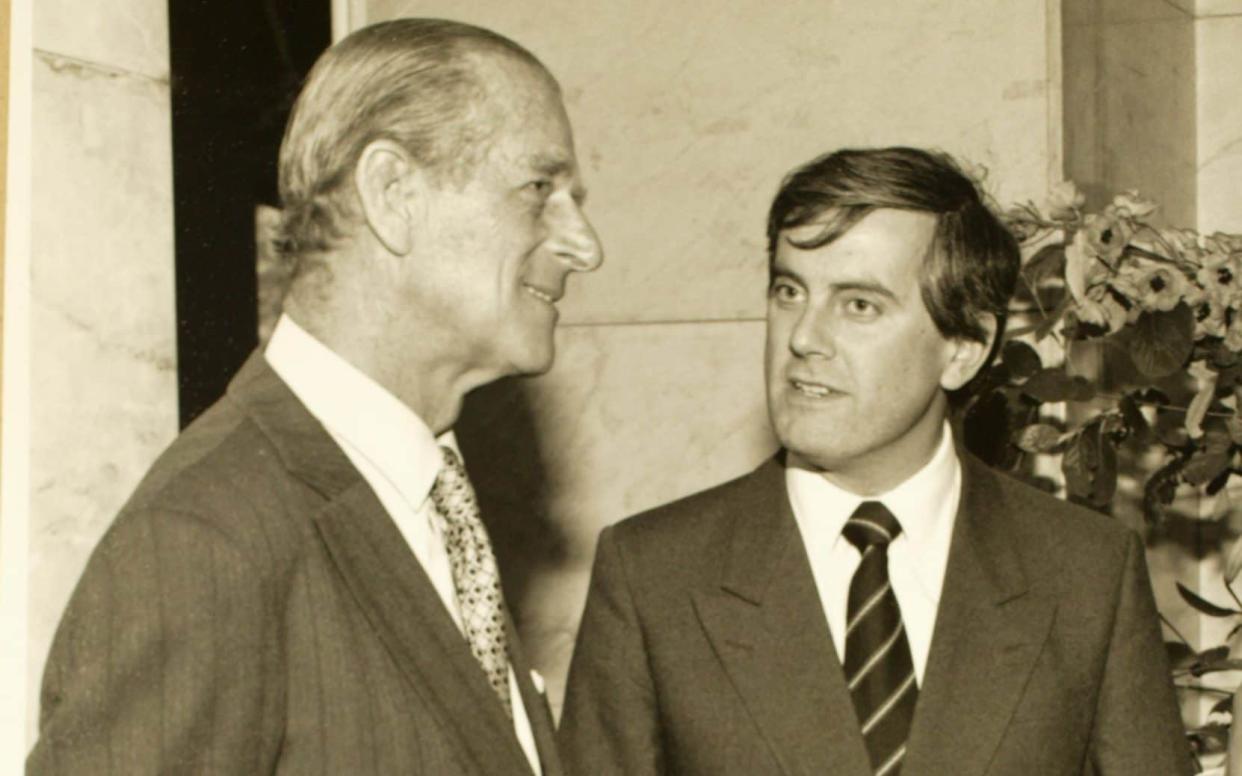 Prince Philip with his biographer, Gyles Brandreth - ROGER TAYLOR 