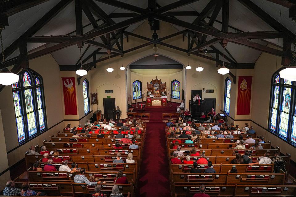 The church has been rebuilt a few times, but it has been in the same location at 500 Immanuel Road since 1875, a year after it was formed.