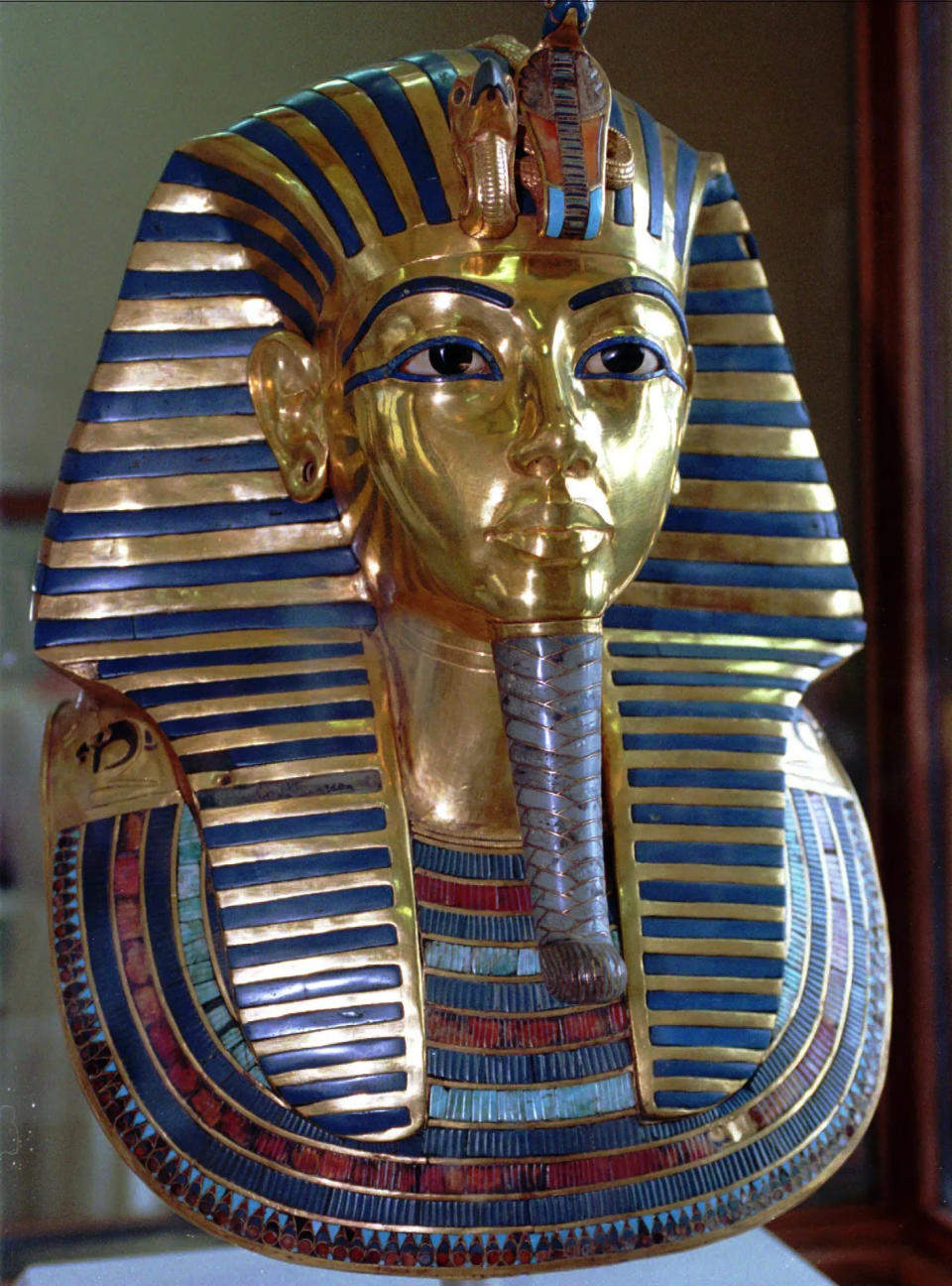 This July 1996 photo shows the mask of King Tutankhamun at the Egyptian Museum in Cairo.