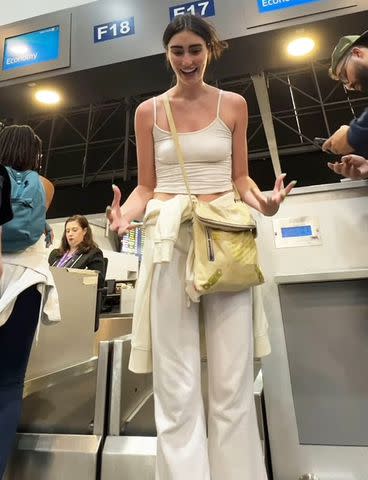 <p>Vienna Skye</p> Vienna Skye in Rio de Janeiro airport after delayed flights.