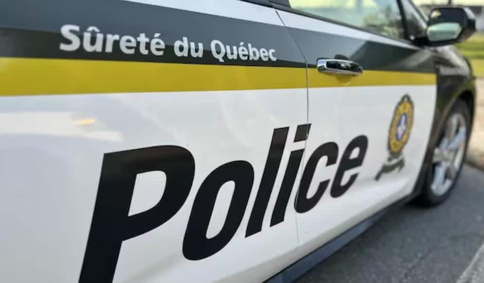 Sûreté du Québec were called to the scene of the collision around 5:15 p.m. Monday. (Lynda Paradis/Radio-Canada - image credit)