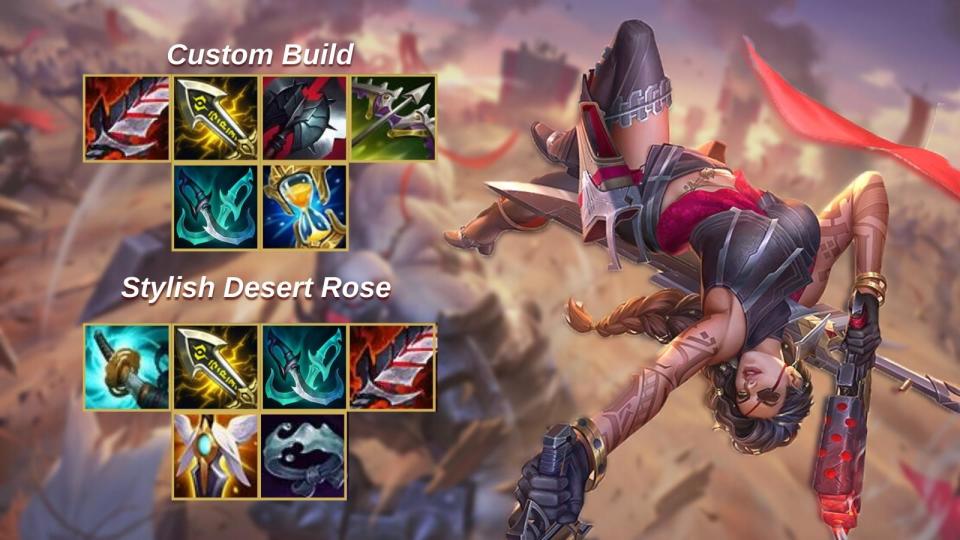 There's a custom build that seems to work best for Samira, but if you're still feeling your way through, go for the Stylish Desert Rose build. (Photo: Riot Games)