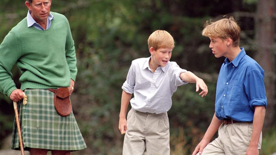 charles, william harry photocall in balmoral