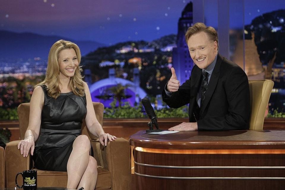 Lisa Kudrow and Conan O'Brien.