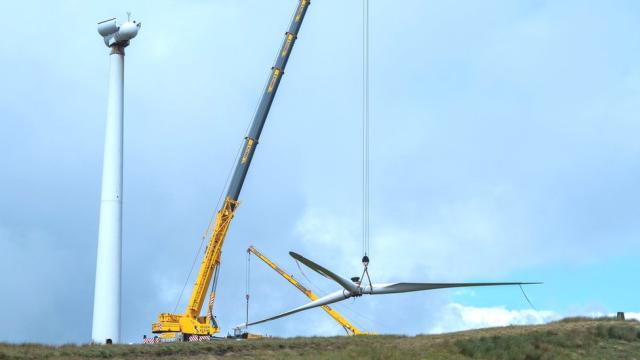 Despite recycling efforts, many older wind turbine blades still