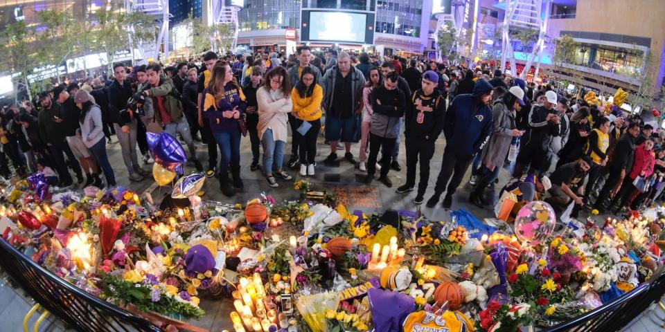 staples center kobe memorial