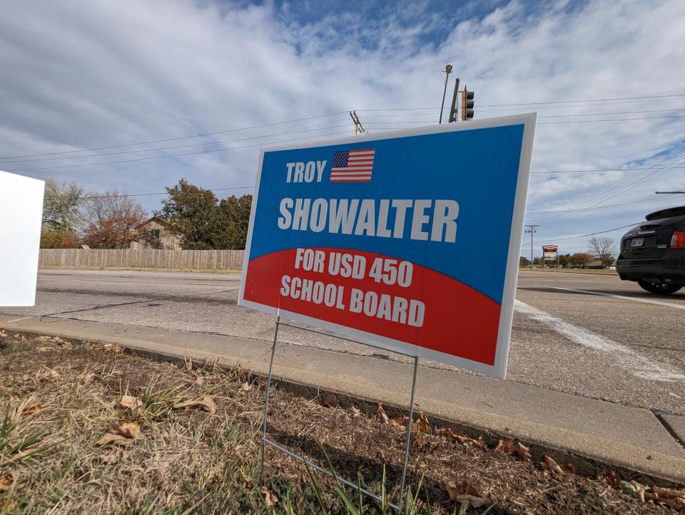 Troy Showalter is part of "Dads 4 Heights," a conservative slate of candidates challenging incumbents on the Shawnee Heights Board of Education.