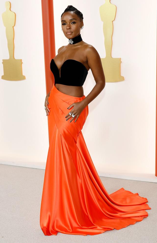 Janelle Monáe's Custom Vera Wang Gown Adds a Pop of Brightness to