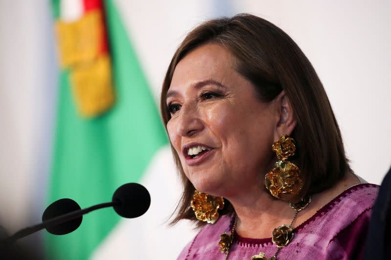 FILE PHOTO: Contenders register for the opposition's candidacy for the 2024 presidential election, in Mexico City