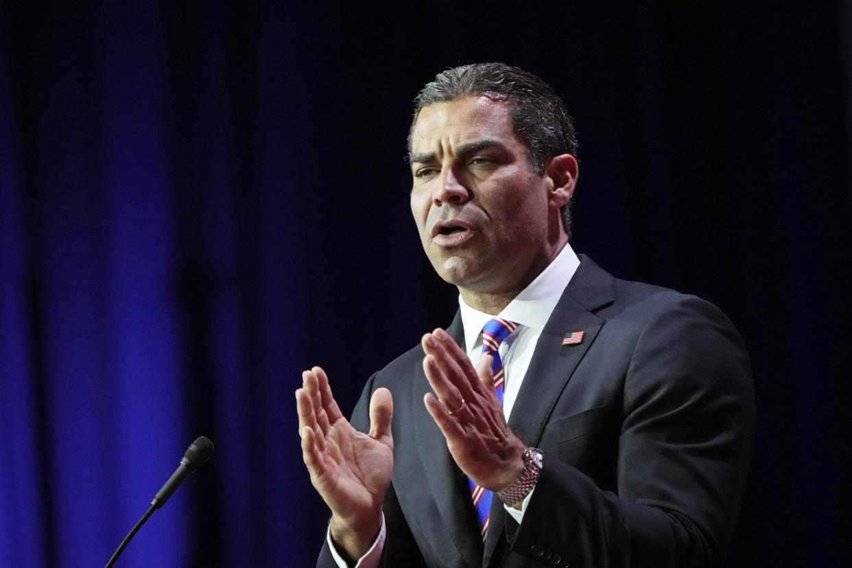 Mayor Francis Suarez delivers remarks at the Faith and Freedom Road to Majority conference in Washington, D.C. (Drew Angerer / Getty Images)