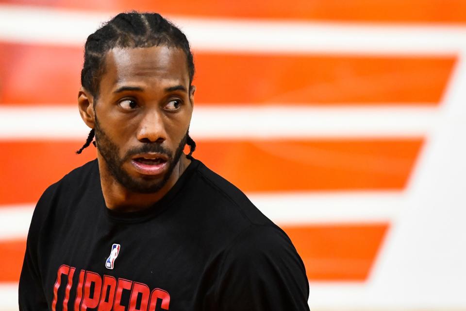 Kawhi Leonard isn't likely to play this season after suffering an ACL tear in the postseason, but he won't rule out a return.