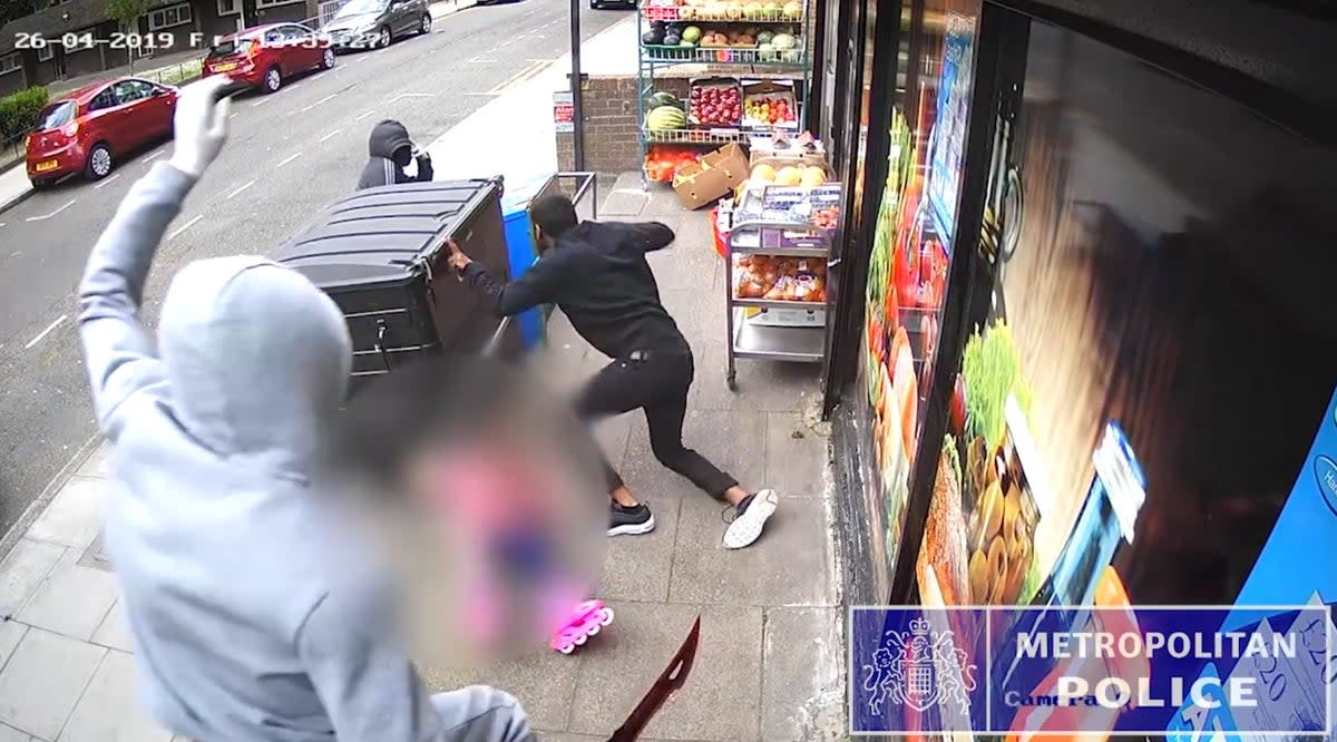 Zombie knife attack in front of terrified child in Hackney, east London (PA)