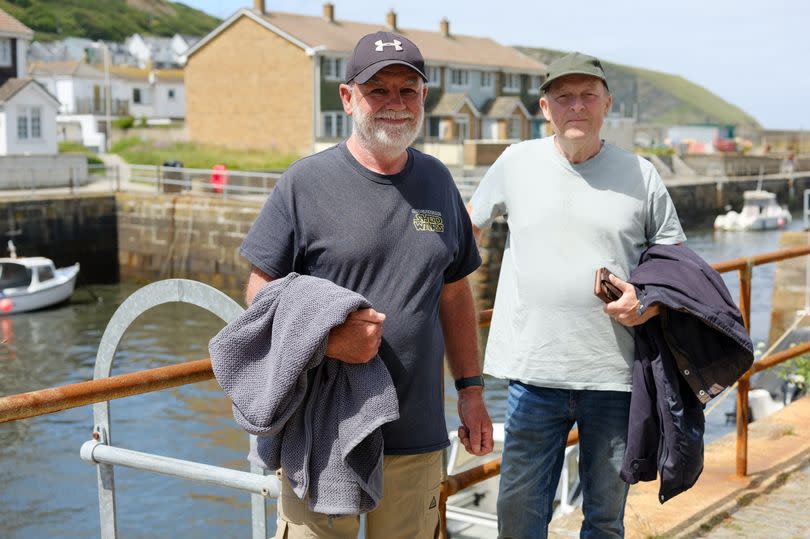 Tim Penaluna, left, and David Shields pictured at Portreath harbour