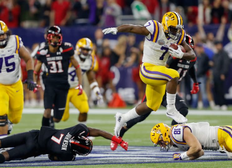 Leonard Fournette is expected to be the top running back selected in this year’s draft. (AP)