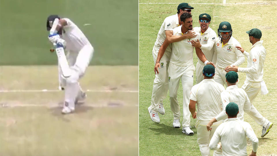 Starc removed Vijay with an absolute peach. Pic: Getty