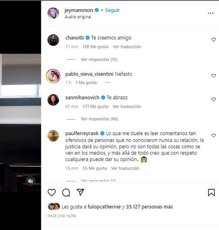 Sandra Mihanovich y Chano Charpentier reaccionaron al video que publicó Jey Mammon