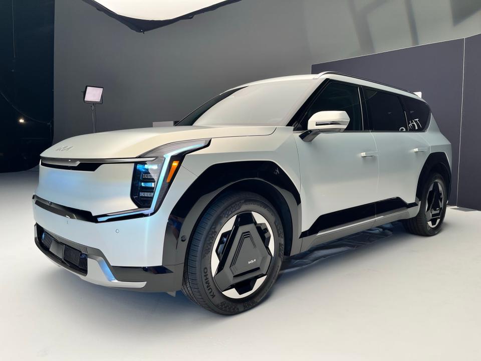 The base "Land" model of the 2024 Kia EV9 electric midsize SUV