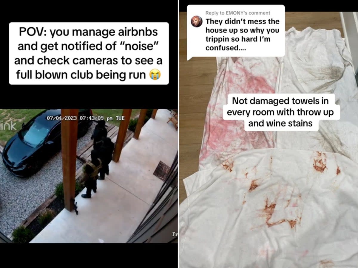 The party’s over: Airbnb host had to call the police and deal with the aftermath  (TikTok/@cleaningwithjess101)