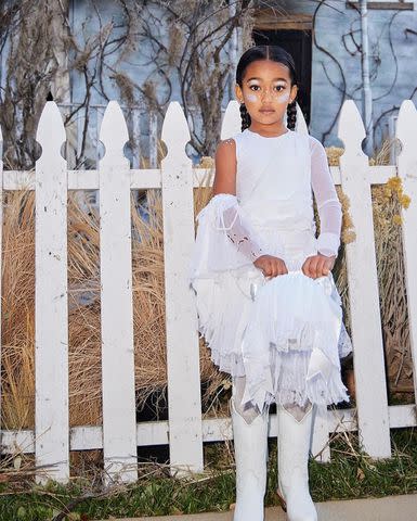 <p>Kim Kardashian/Instagram</p> Kim Kardashian's daughter Chicago, 5, dressed up as a ghost for Halloween